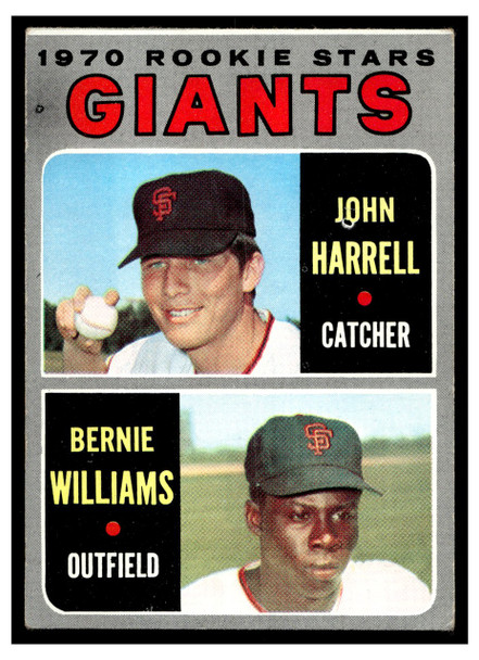 1970 Topps Baseball John Harrell / Bernie Williams #401 Rookie Stars VG front of card