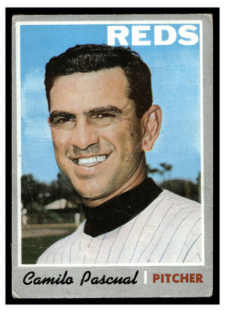 1970 Topps Baseball Camilo Pascual #254 VG-EX front of card