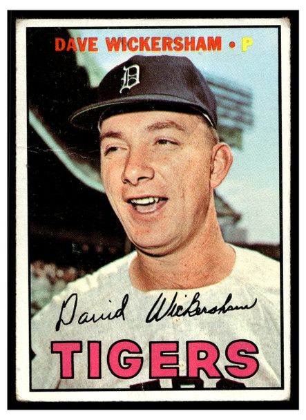 1967 Topps Baseball Dave Wickersham #112 VG-EX front of card