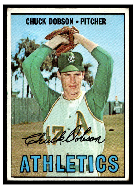 1967 Topps Baseball Chuck Dobson #438 VG front of card