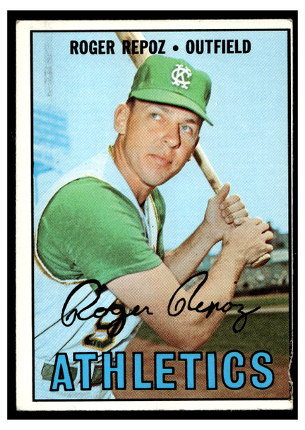 1967 Topps Baseball Roger Repoz #416 Outfield VG front of card