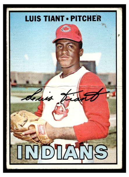 1967 Topps Baseball Luis Tiant #377 VG front of card