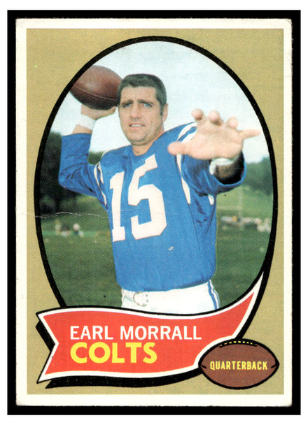 1970 Topps Earl Morrall #88 Low Grade - Creases front of card