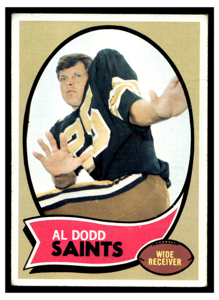 1970 Topps Al Dodd #123 Low Grade - Creases — Example A front of card