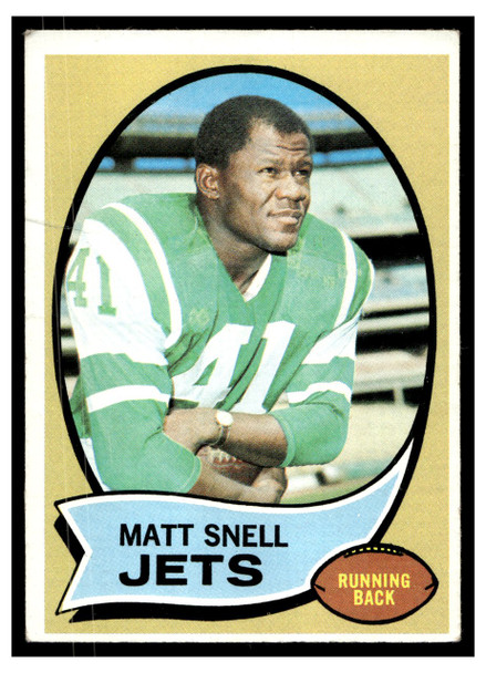 1970 Topps Matt Snell #35 VG — Example B front of card