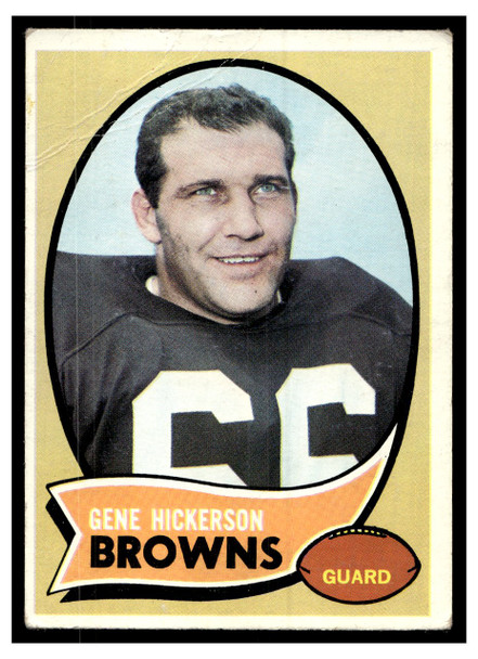 1970 Topps Gene Hickerson #233 Low Grade - Creases front of card