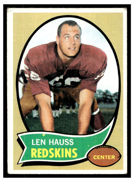 1970 Topps Len Hauss #124 VG-EX front of card