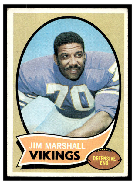 1970 Topps Jim Marshall #213 VG front of card
