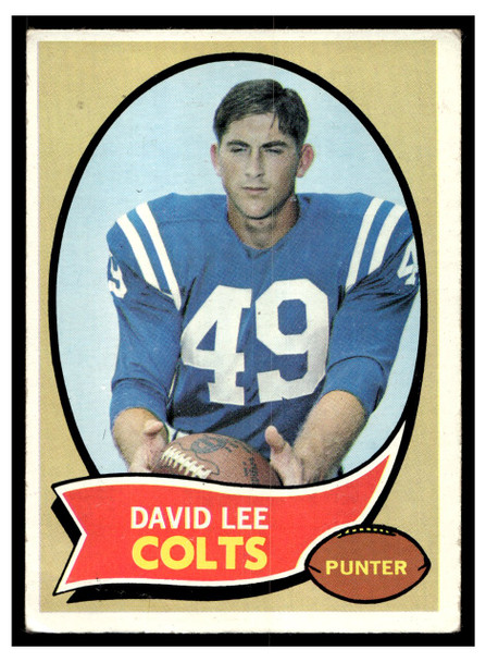 1970 Topps Football David Lee #222 Good front of card