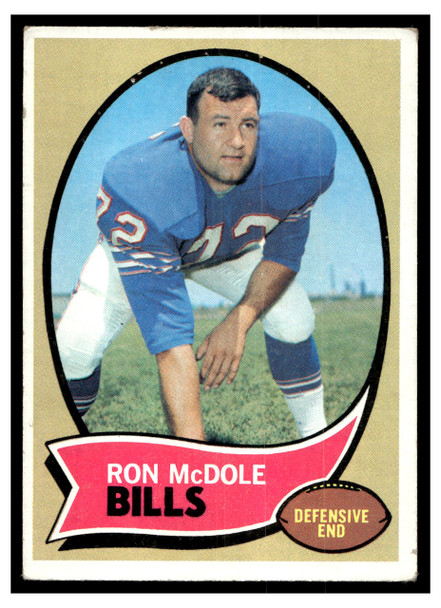 1970 Topps Football Ron McDole #63 Low Grade - Marks front of card