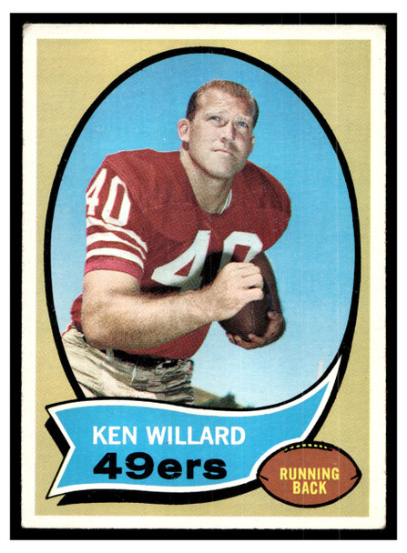 1970 Topps Football Ken Willard #217 VG — Example A front of card