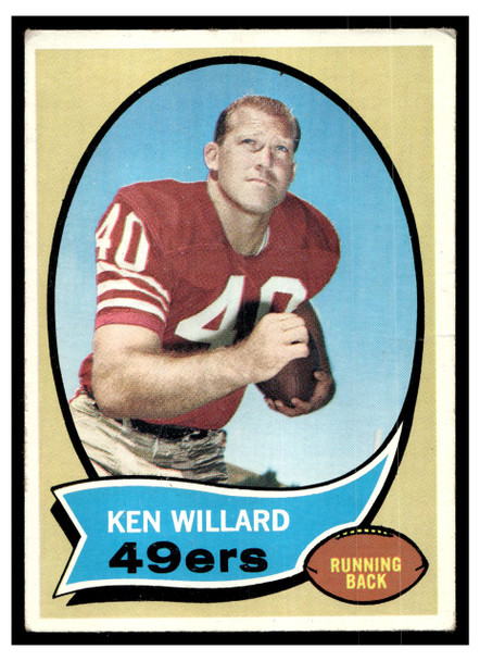 1970 Topps Football Ken Willard #217 Low Grade - Marks front of card