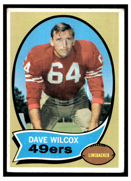 1970 Topps Football Dave Wilcox #57 VG front of card