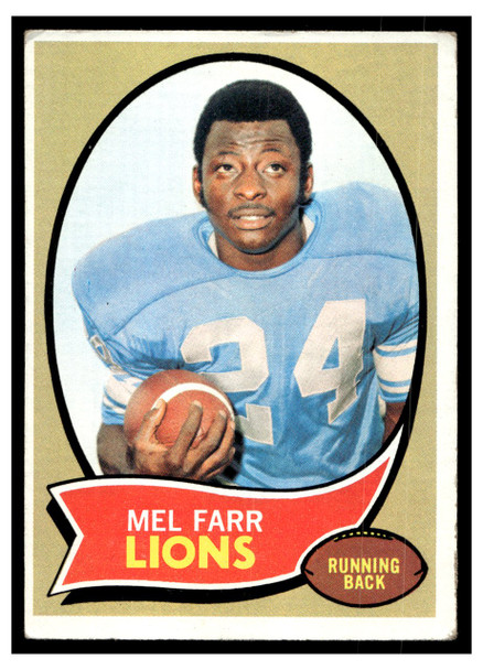 1970 Topps Football Mel Farr #52 Low Grade - Marks front of card