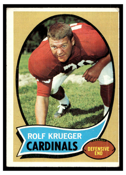 1970 Topps Football Rolf Krueger #26 Good front of card