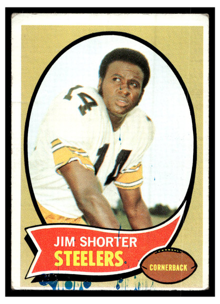 1970 Topps Football Jim Shorter #56 Low Grade - Marks front of card