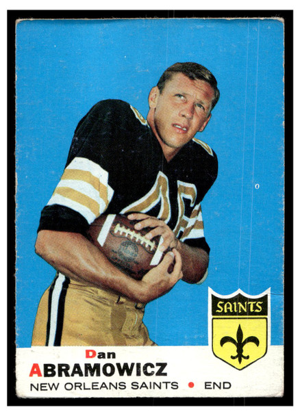 1969 Topps Football Dan Abramowicz #36 Good front of card