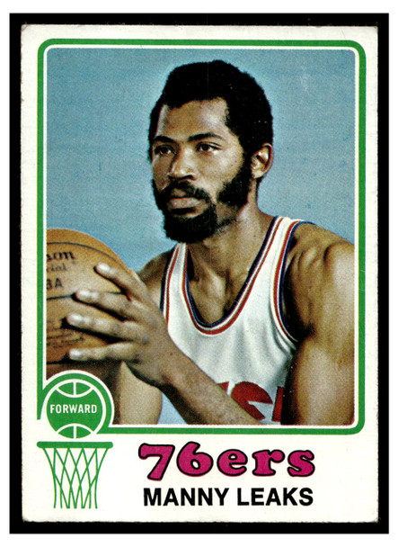 1973 Topps Basketball Manny Leaks #74 Base VG — Example A front of card