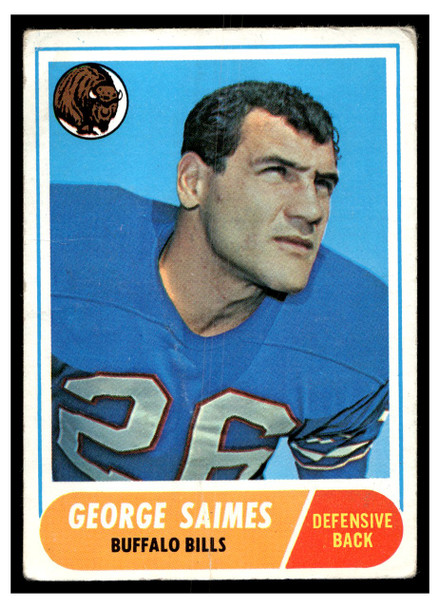 1968 Topps Football George Saimes #201 Poor front of card