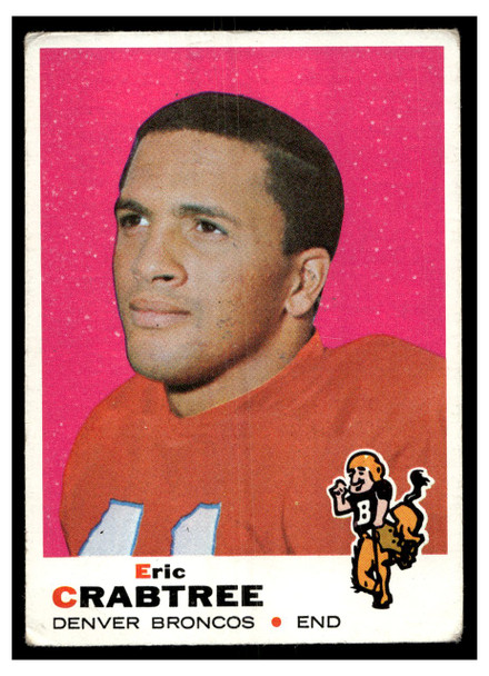 1969 Topps Football Eric Crabtree #151 VG front of card