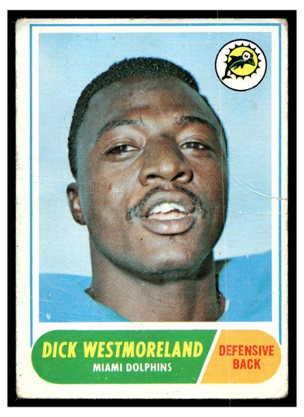 1968 Topps Football Dick Westmoreland #118 VG front of card