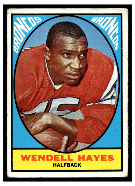 1967 Topps Football Wendell Hayes #36 VG front of card