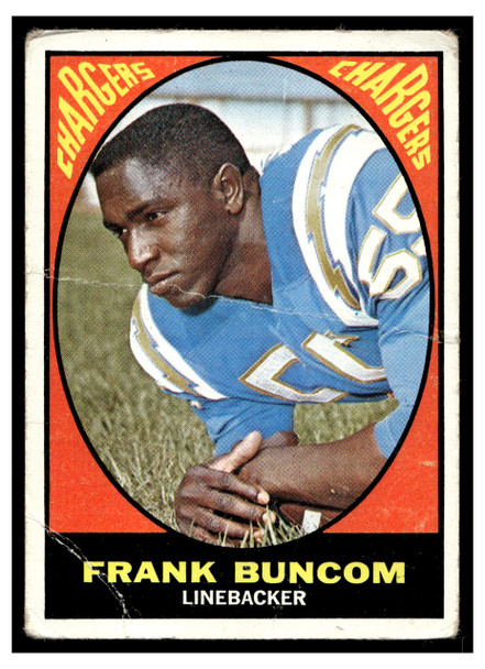 1967 Topps Football Frank Buncom #130 Good front of card