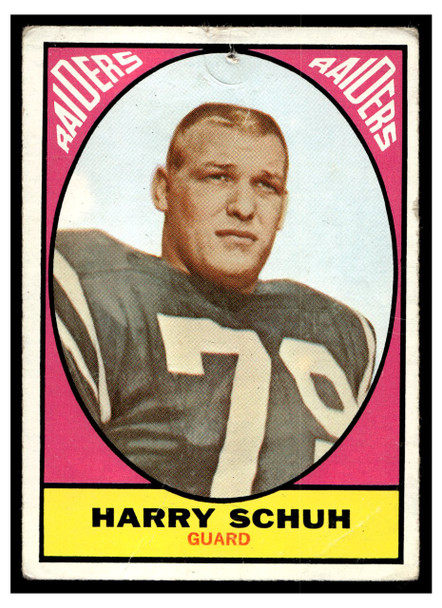 1967 Topps Football Harry Schuh #115 Good front of card