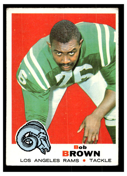 1969 Topps Football Bob Brown #245 VG front of card