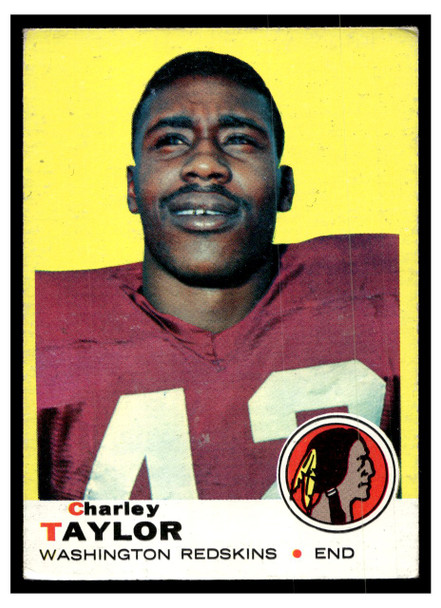 1969 Topps Football Charley Taylor #67 Low Grade front of card
