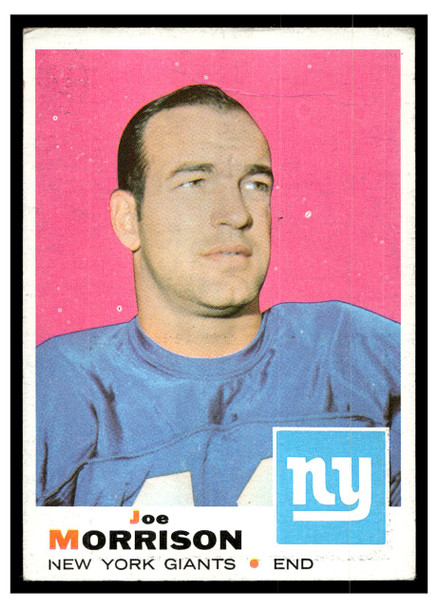 1969 Topps Football Joe Morrison #175 Low Grade front of card