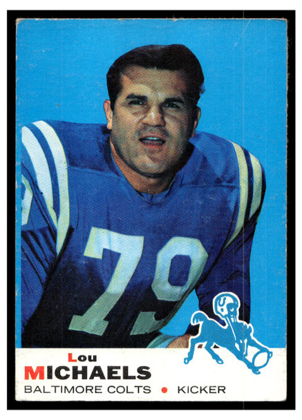 1969 Topps Football Lou Michaels #116 VG front of card