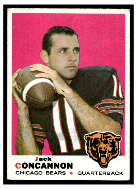 1969 Topps Football Jack Concannon #186 VG front of card