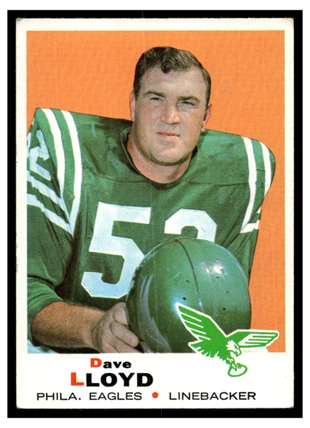 1969 Topps Football Dave Lloyd #220 Low Grade front of card