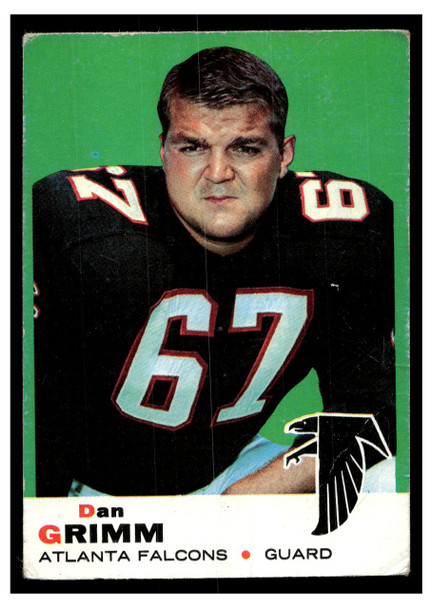 1969 Topps Football Dan Grimm #46 Good front of card