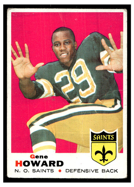 1969 Topps Football Gene Howard #149 Low Grade — Example B front of card
