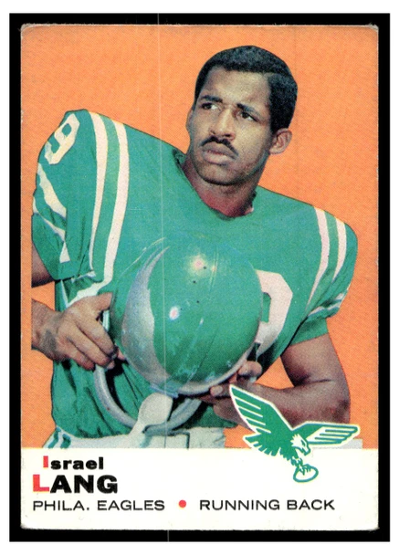 1969 Topps Football Israel Lang #107 Low Grade front of card