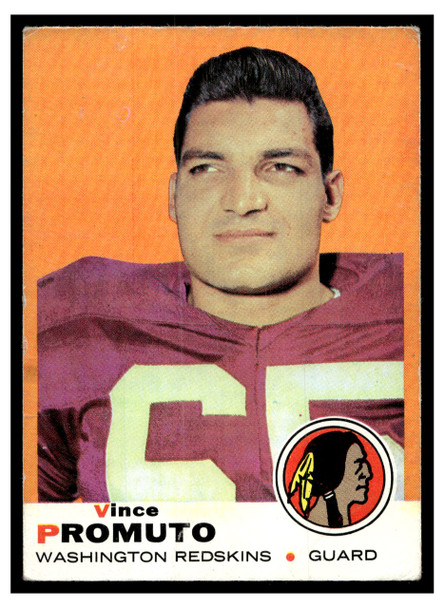 1969 Topps Football Vince Promuto #92 VG front of card