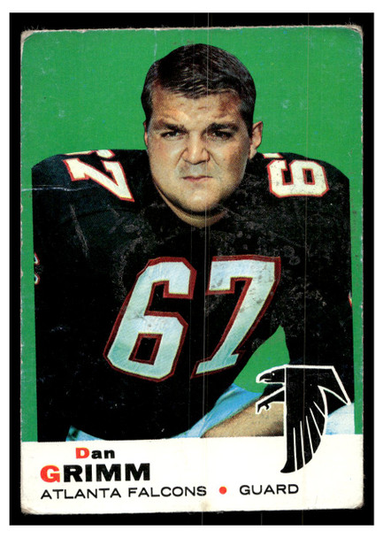 1969 Topps Football Dan Grimm #46 Low Grade front of card