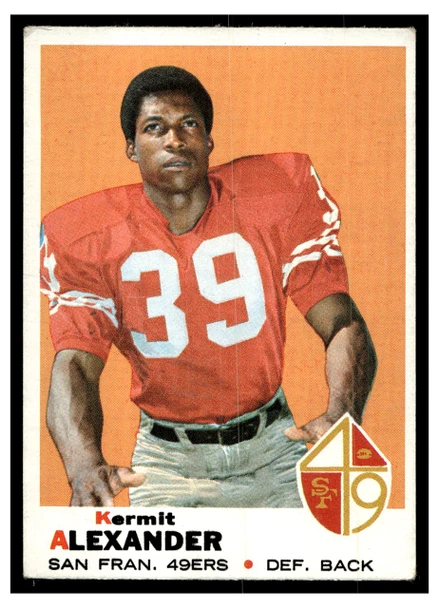1969 Topps Football Kermit Alexander #179 Low Grade front of card