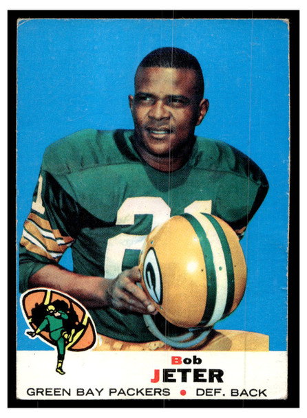 1969 Topps Football Bob Jeter #7 Low Grade front of card