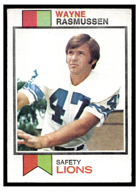 1973 Topps Football Wayne Rasmussen #306 Low Grade — Example B front of card