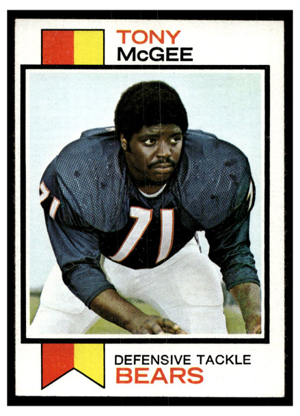1973 Topps Football Tony McGee #228 Low Grade — Example A front of card