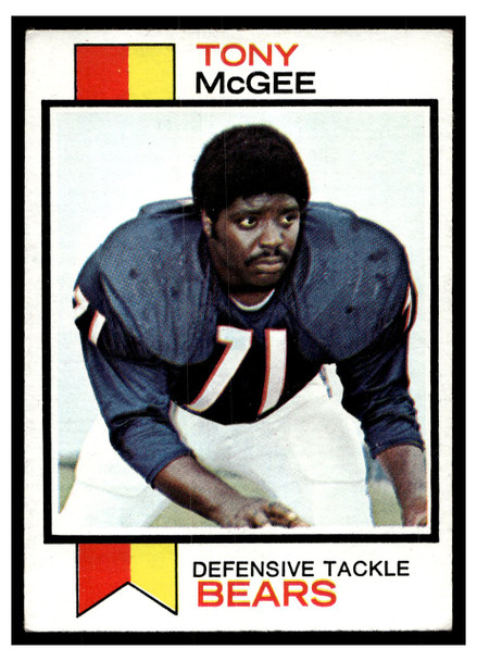 1973 Topps Football Tony McGee #228 Low Grade — Example B front of card