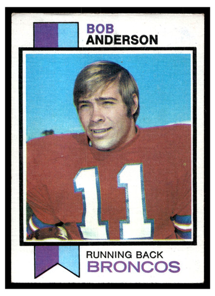 1973 Topps Football Bob Anderson #413 Low Grade front of card