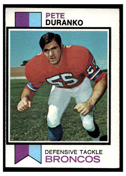 1973 Topps Football Pete Duranko #466 Low Grade front of card