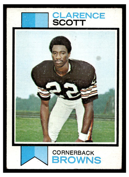 1973 Topps Football Clarence Scott #103 Low Grade — Example B front of card