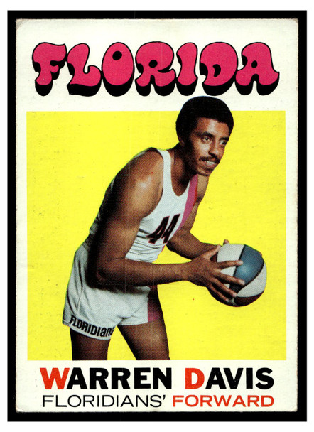 1971 Topps Basketball Warren Davis #219 Low Grade front of card