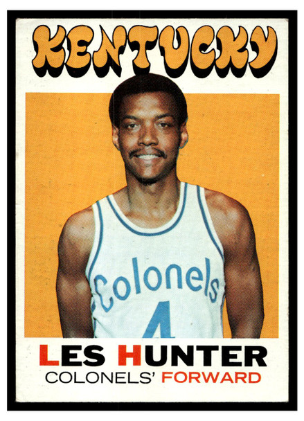 1971 Topps Basketball Les Hunter #157 Low Grade front of card