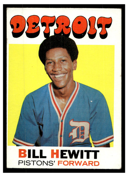 1971 Topps Basketball Bill Hewitt #23 Low Grade — Example A front of card